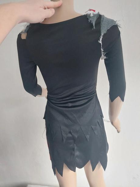 Zombie roztlieskavačka karnevalový kostým veľ.128,