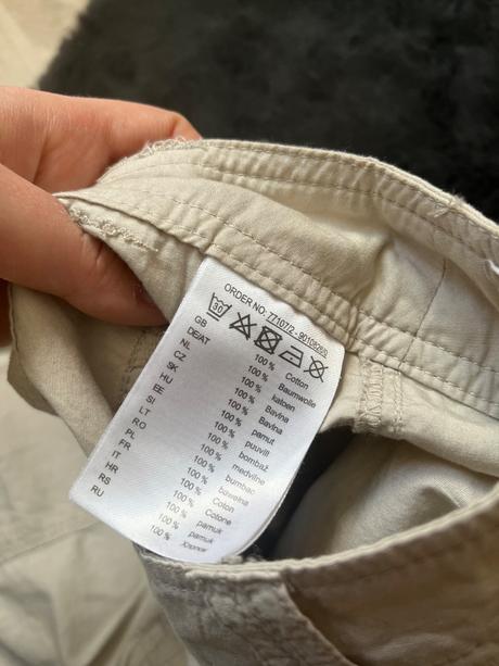 Krátka mini bežova sukňa cargo, xxl