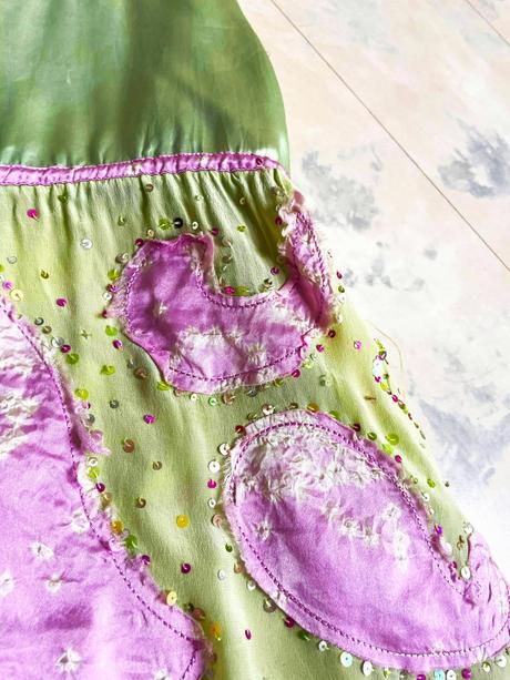 Saténový top boho, s