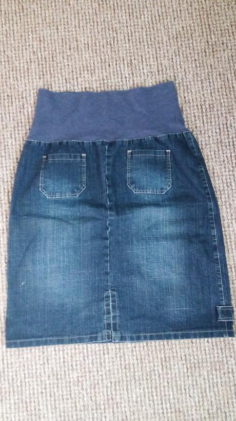 Tehotenska riflova sukňa, xl