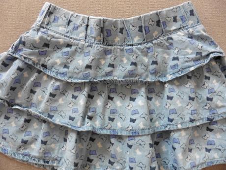 Volánová rifľová suknička, lupilu,92