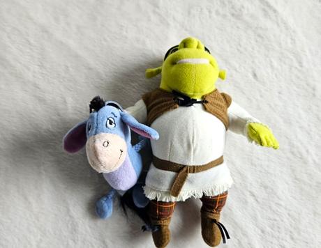 Plyšová hračka shrek a somárik,