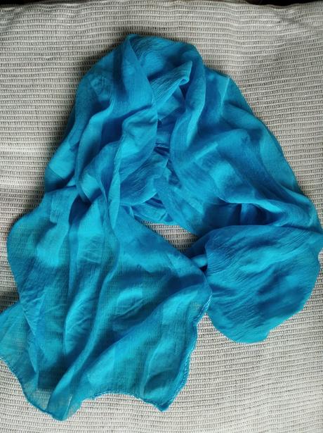 Tyrkysový ľahký šál / šatka, 