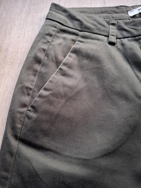 Dámske nohavice olivivej farby vel.34, 34