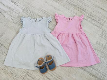 Šaty + sandale 9-12 m, 74