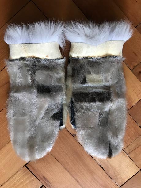 Rukavice - kožušinové, palčiaky, 