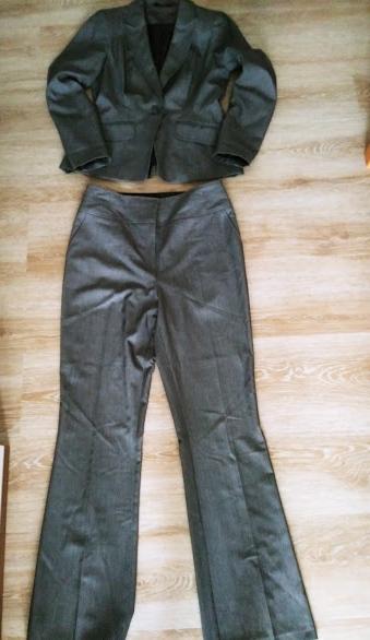 Damsky sivy kostym, f&f,38