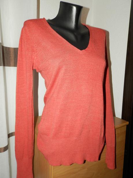 Oranžovo-tehlový svetrík, e-vie,42