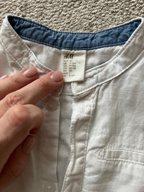 Biela košeľa, h&m,80