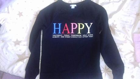 Čierna mikina, happy, new yorker,xs