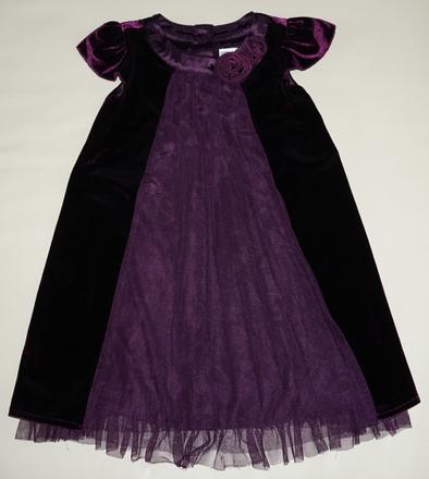 98 zamatove saty s ruzami,2-3 r., marks & spencer,98