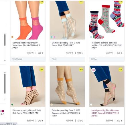 Ponožky dopredaj z eshopu, 35 - 40