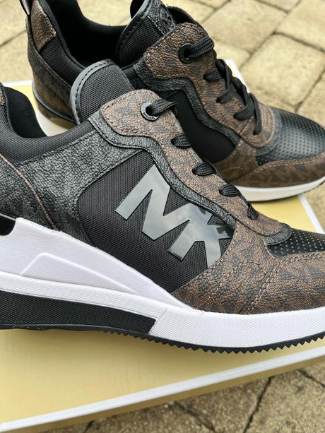 Michael kors tenisky s monogramom hnedé, michael kors,36 / 37