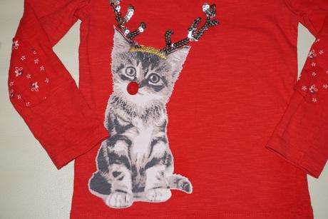 98 bodkovana sukna +next vianocne tricko ,2-3 r., next,98