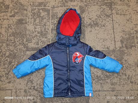 Chlapčenská zimná bunda spiderman, 98