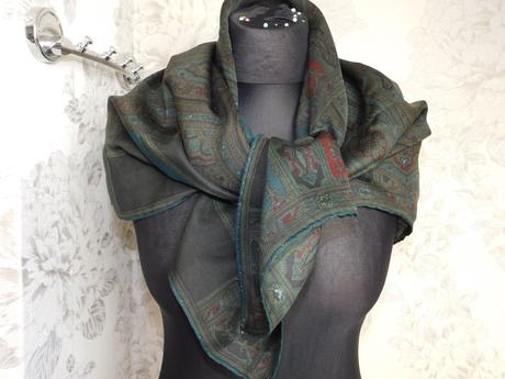 Kvalitná luxusna hodvabna elegantná šatka, xl