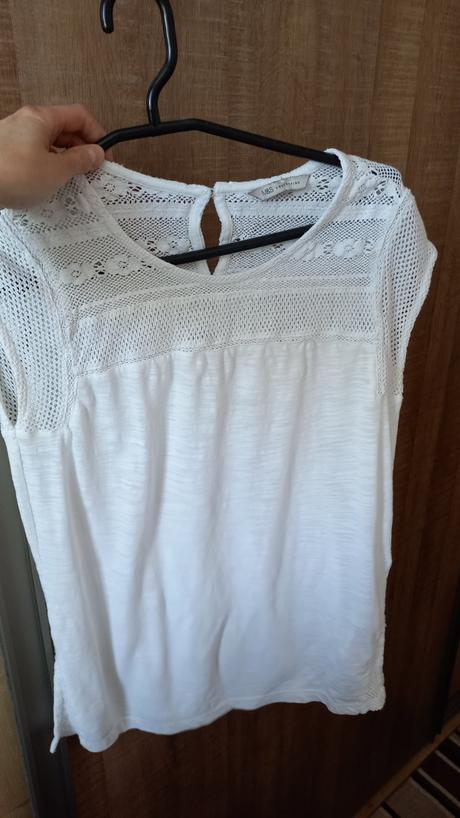 Zaujímavé biele tričko vel.l super stav, l