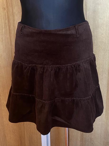 Kardesler - dámska menčestrová hnedá sukňa, l