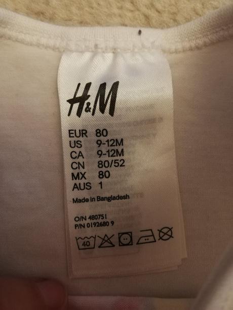 Body so sloníkom, h&m,80