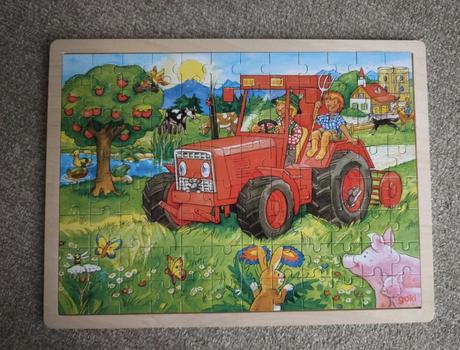 Drevené puzzle 2ks, 