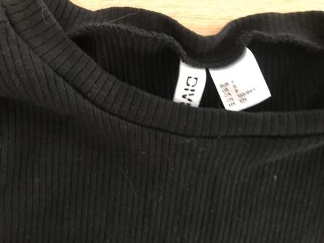 Vrubkovany bavlneny top, h&m,s