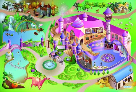 Detská hracia podložka latex zámok,