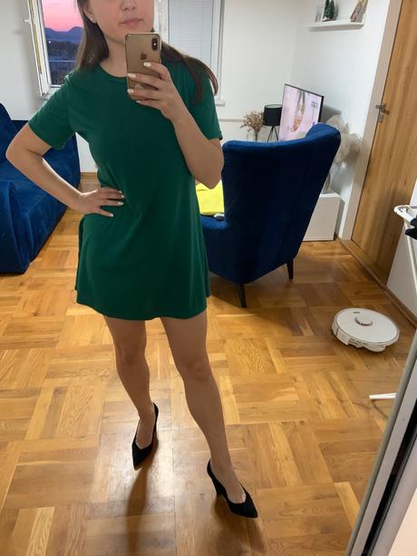 Zelene ľahké saty, s