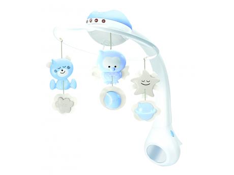 Infantino hudobný kolotoč s projekciou 3v1 modrý,