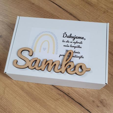 Detská nočná lampa s vlastným menom dúha iv.,