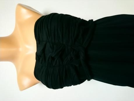 Dámske elastické čierne šaty, amisu, amisu,s