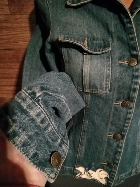 Dámsky riflovy kabátik, s