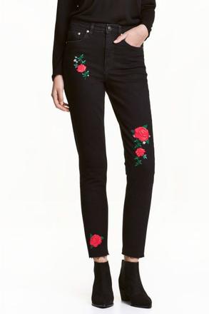 Rifle vysoký pás, h&m,36