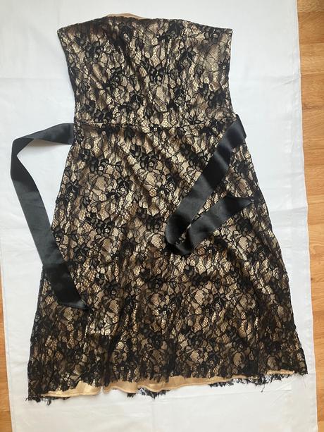 Dámske čipkované midi šaty so stuhou, orsay,l