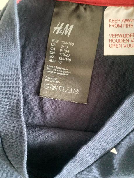 Krátke pyžamo, h&m,134