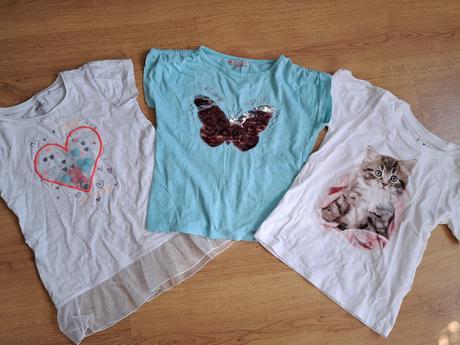 3x tričko v.122/128, topolino,122