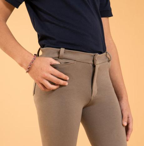 Jazdecké nohavice - rajtky s nášivkami decathlon, 146