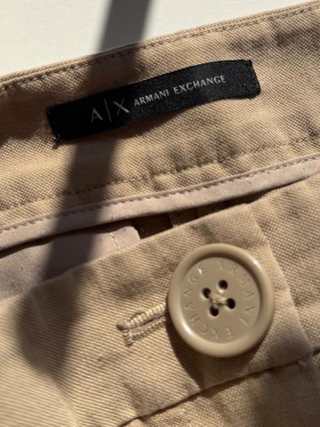 Elegantné béžové nohavice armani exchange, armani,m