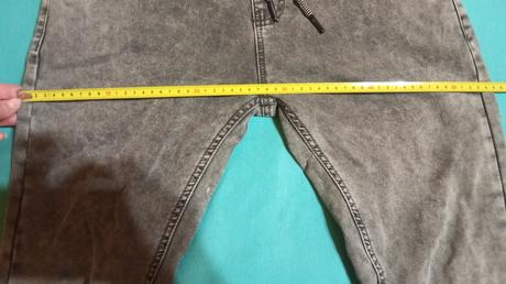 Riflové nohavice šedé, s