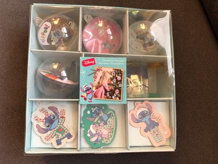 Stitch vianočné gule, 