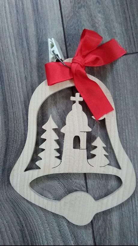 Drevená vianočná dekorácia, 