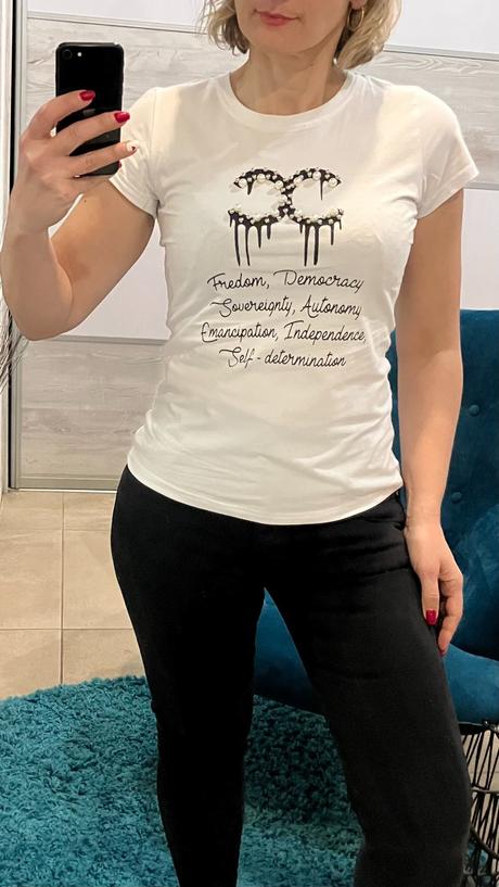 Dámske tričko s nápisom a goralkami (uni), m / s