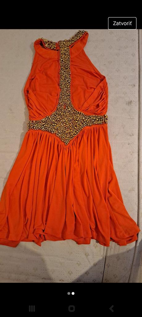 Oranzove saty asos petite, s