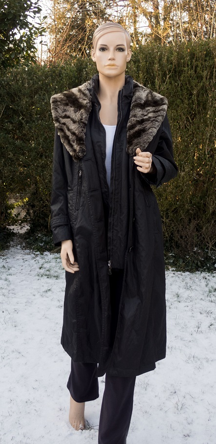 Nepremokavý a teplý zimný kabát, xl