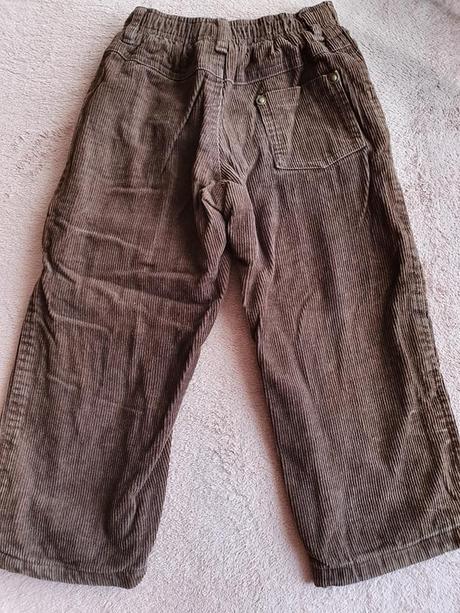 Zateplené menčestrové nohavice č.110, 110