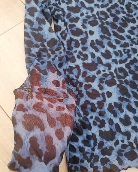 Modro-čierny tylový elast.top m, m