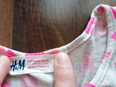 Šaty so srdiečkami, h&m,104