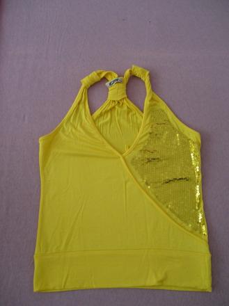 Žlté tielko s flitrami, m