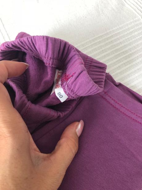 Fialove teplakove nohavice, 80