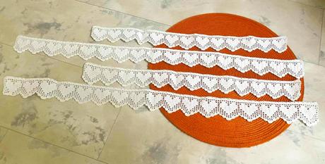 Háčkovaná vitrážka 4 ks,