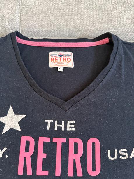 Retro jeans tričko, xl